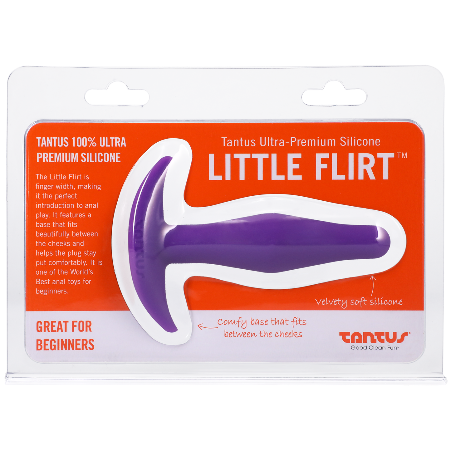 Tantus Silicone Little Flirt Butt Plug Purple Haze - Sheets Optional