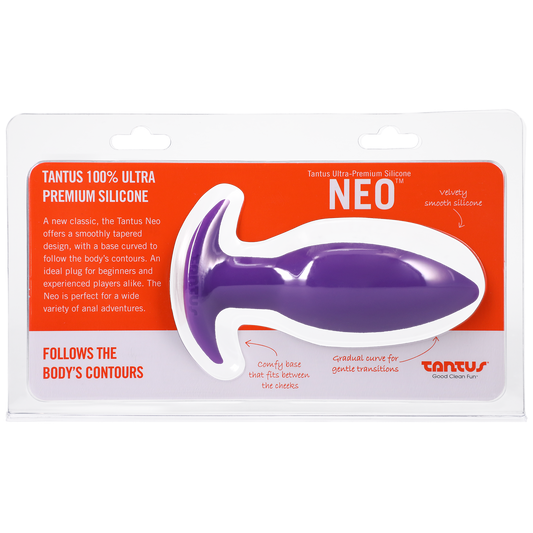 Tantus Silicone Neo Silicone Butt Plug Purple - Sheets Optional