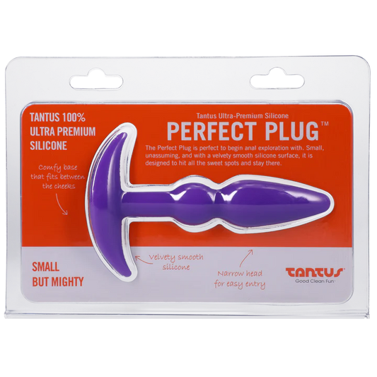 Tantus Silicone Perfect Butt Plug Purple - Sheets Optional