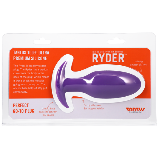 Silicone Ryder Butt Plug - Lilac - Sheets Optional