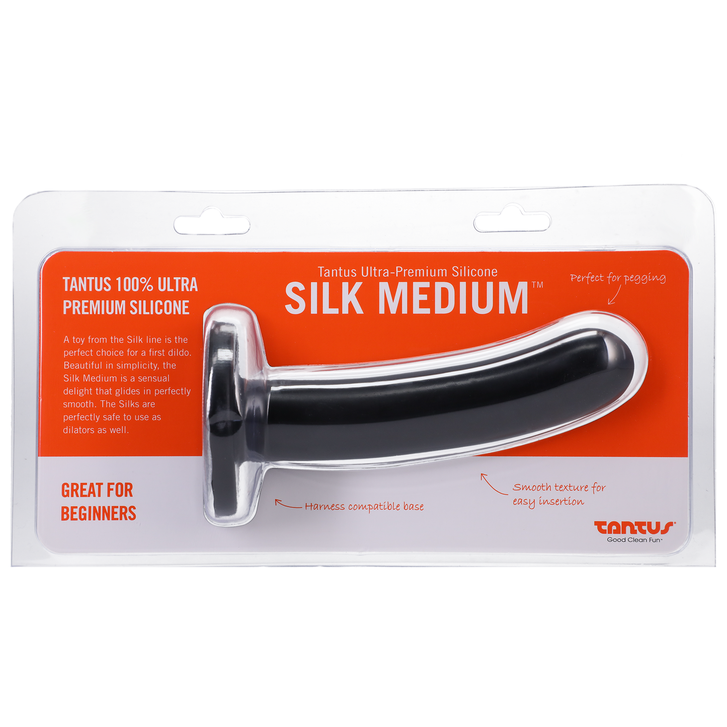 Silk Medium Silicone Dildo Black - Sheets Optional