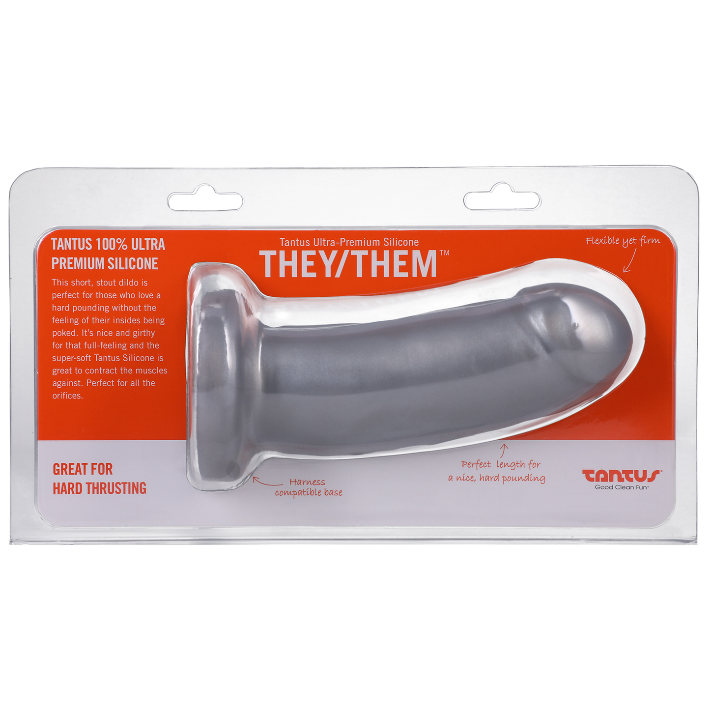 They/Them Super Soft Silicone Dildo Silver - Sheets Optional