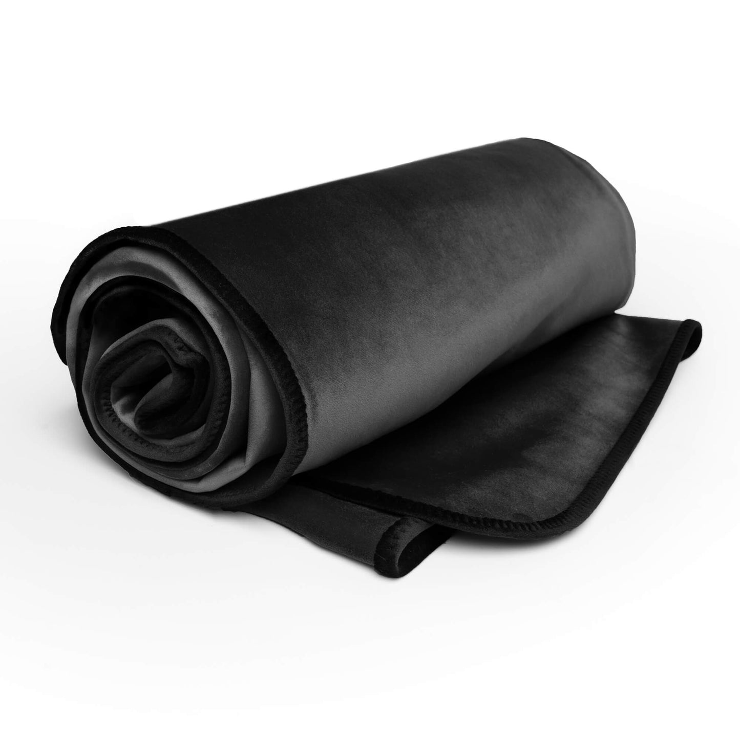 Fascinator Lush Throw Black Microvelvet - King Size - Sheets Optional