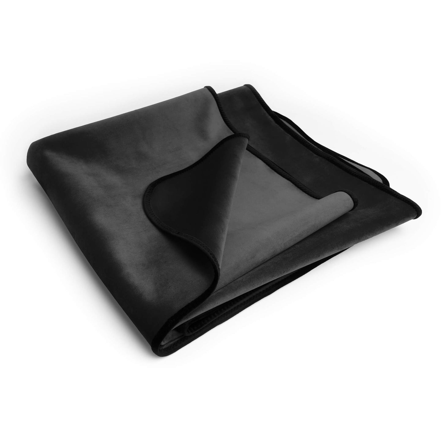 Fascinator Lush Throw Black Microvelvet - King Size - Sheets Optional