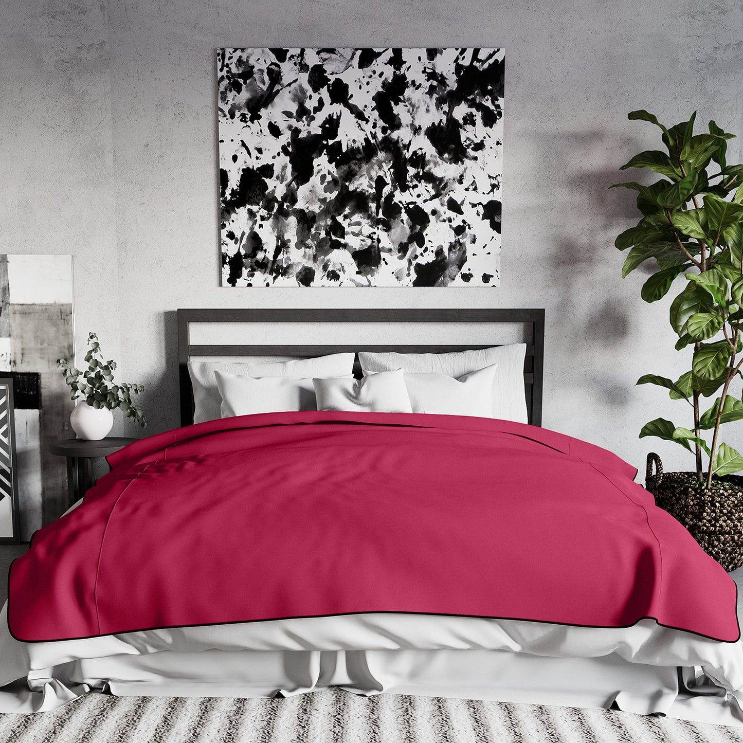 Fascinator Lush Throw Merlot Microvelvet - King Size - Sheets Optional