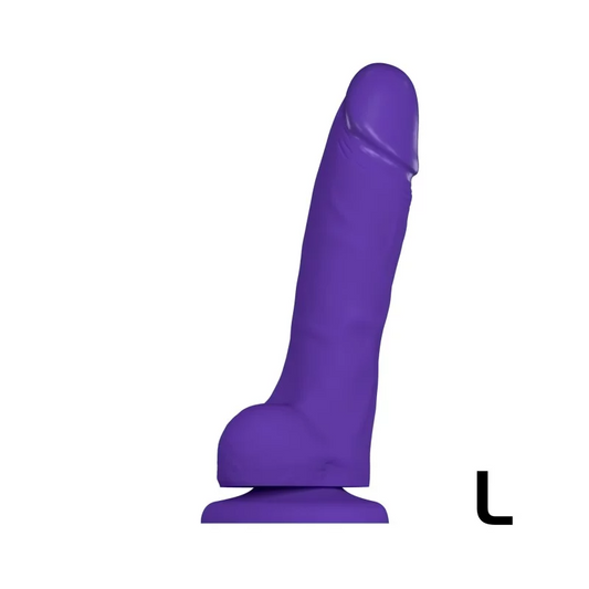 SOFT REALISTIC DILDO PURPLE - L - Sheets Optional