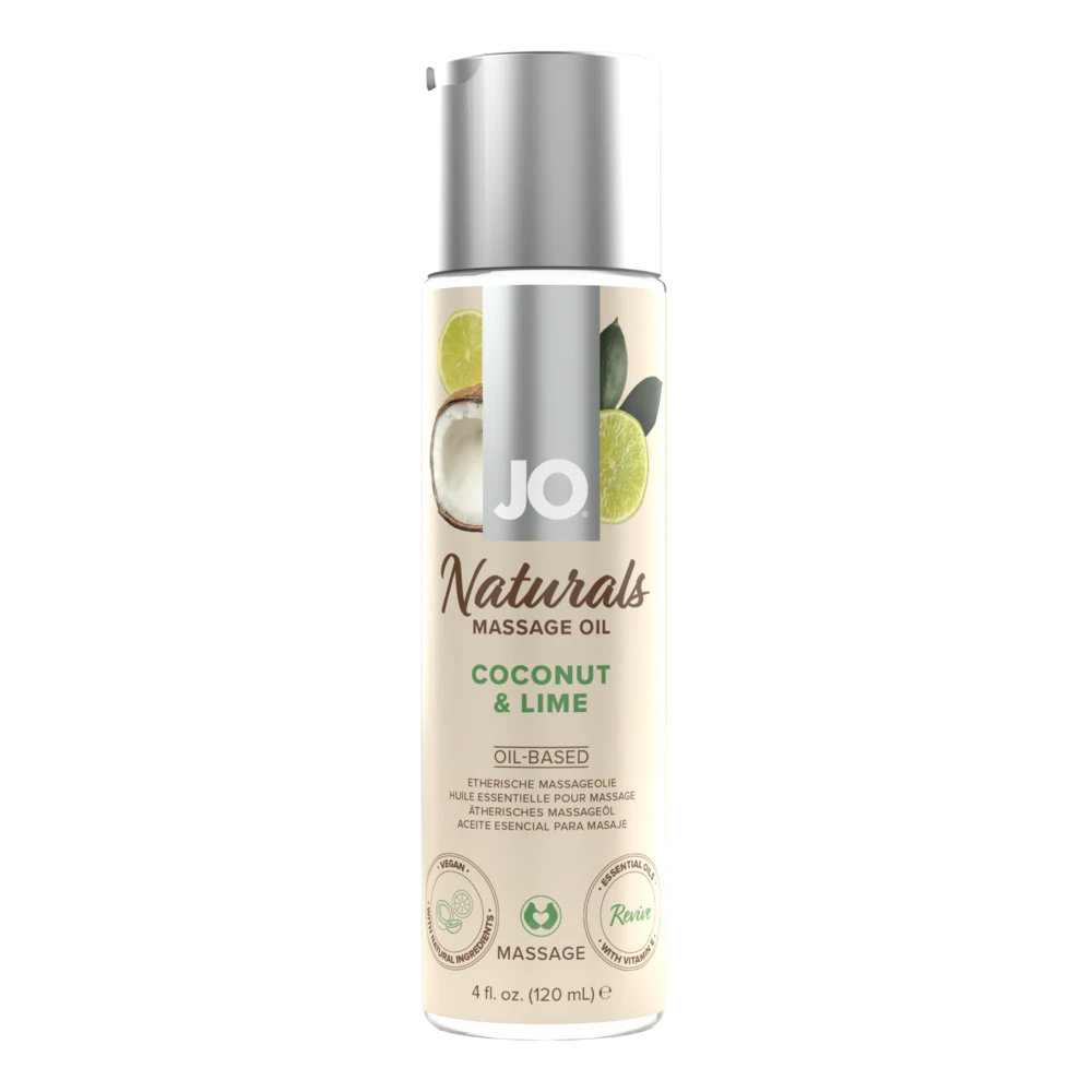 JO Naturals - Coconut & Lime - Massage 4 floz / 120 mL - Sheets Optional