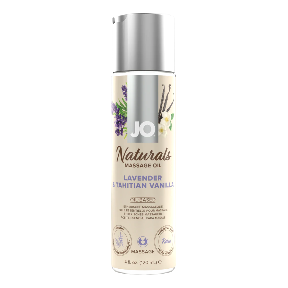 JO Naturals - Lavender & Vanilla - Massage 4 floz / 120 mL - Sheets Optional