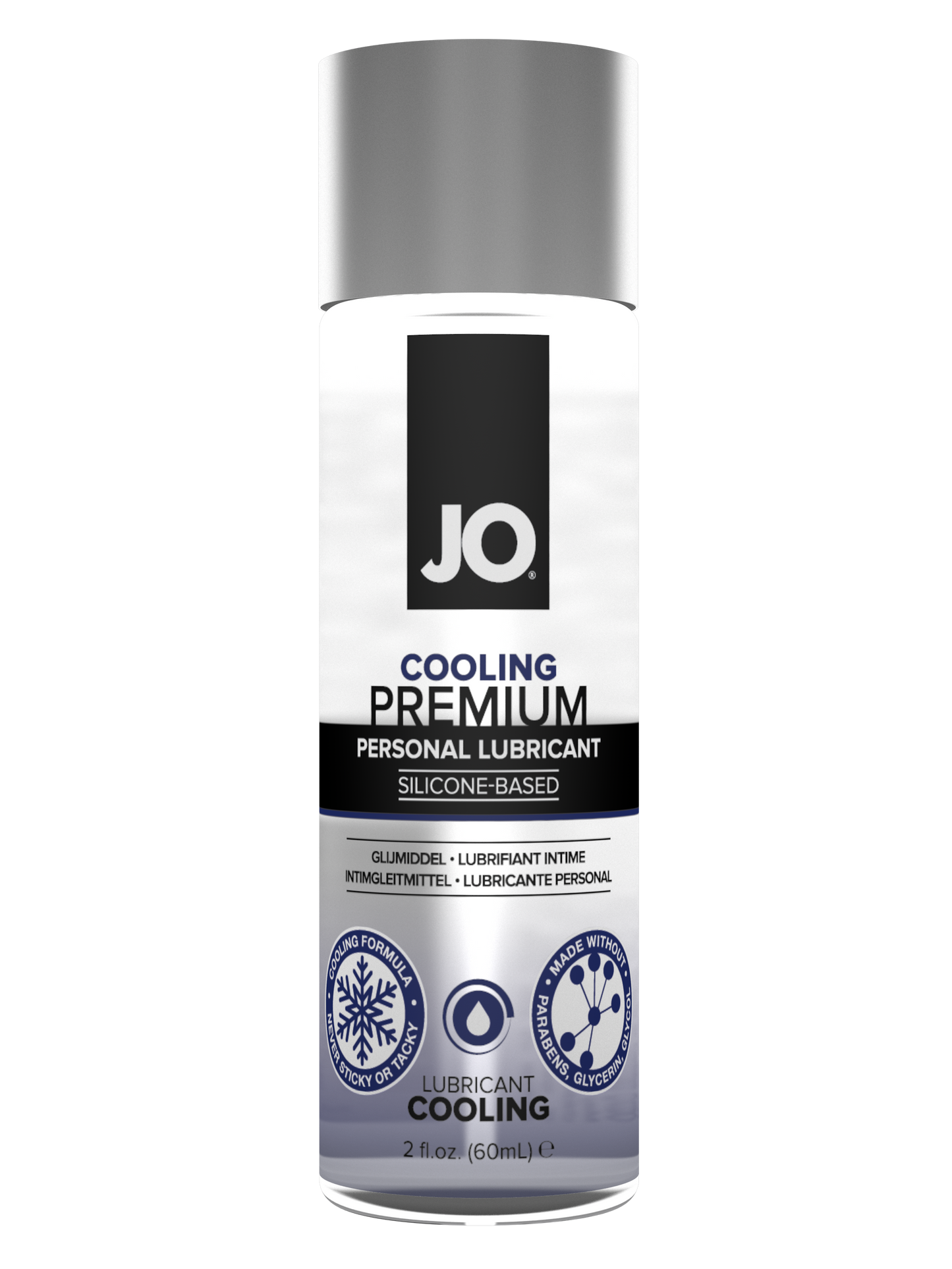 JO Premium Silicone - Cooling - Lubricant 2 fl oz / 60 mL - Sheets Optional