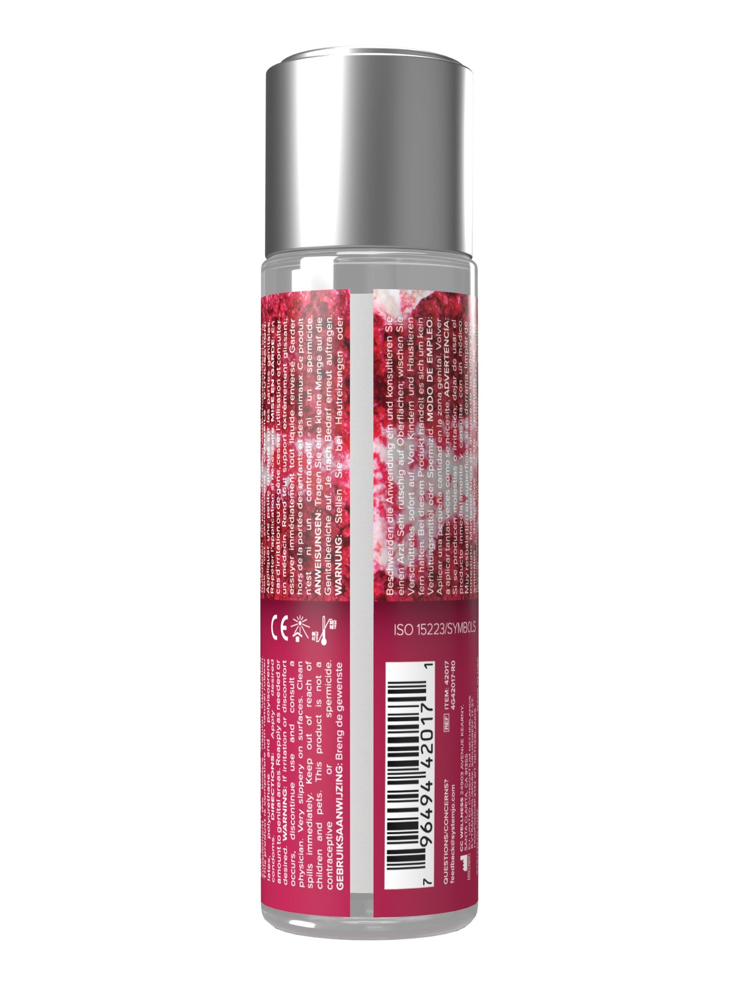 JO H2O Red Velvet Cake Flavored Lubricant - 2 fl oz 60 mL - Sheets Optional