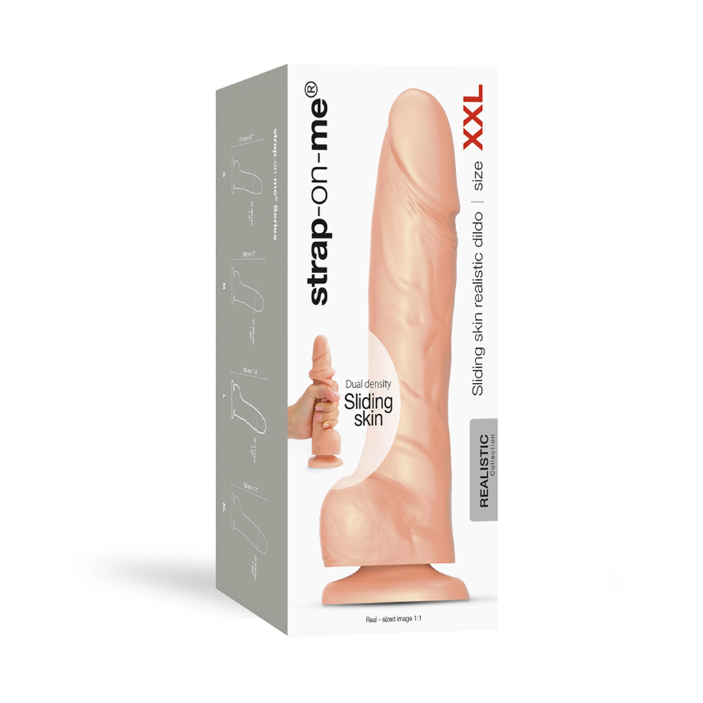 SLIDING SKIN REALISTIC DILDO VANILLA XXL - Sheets Optional