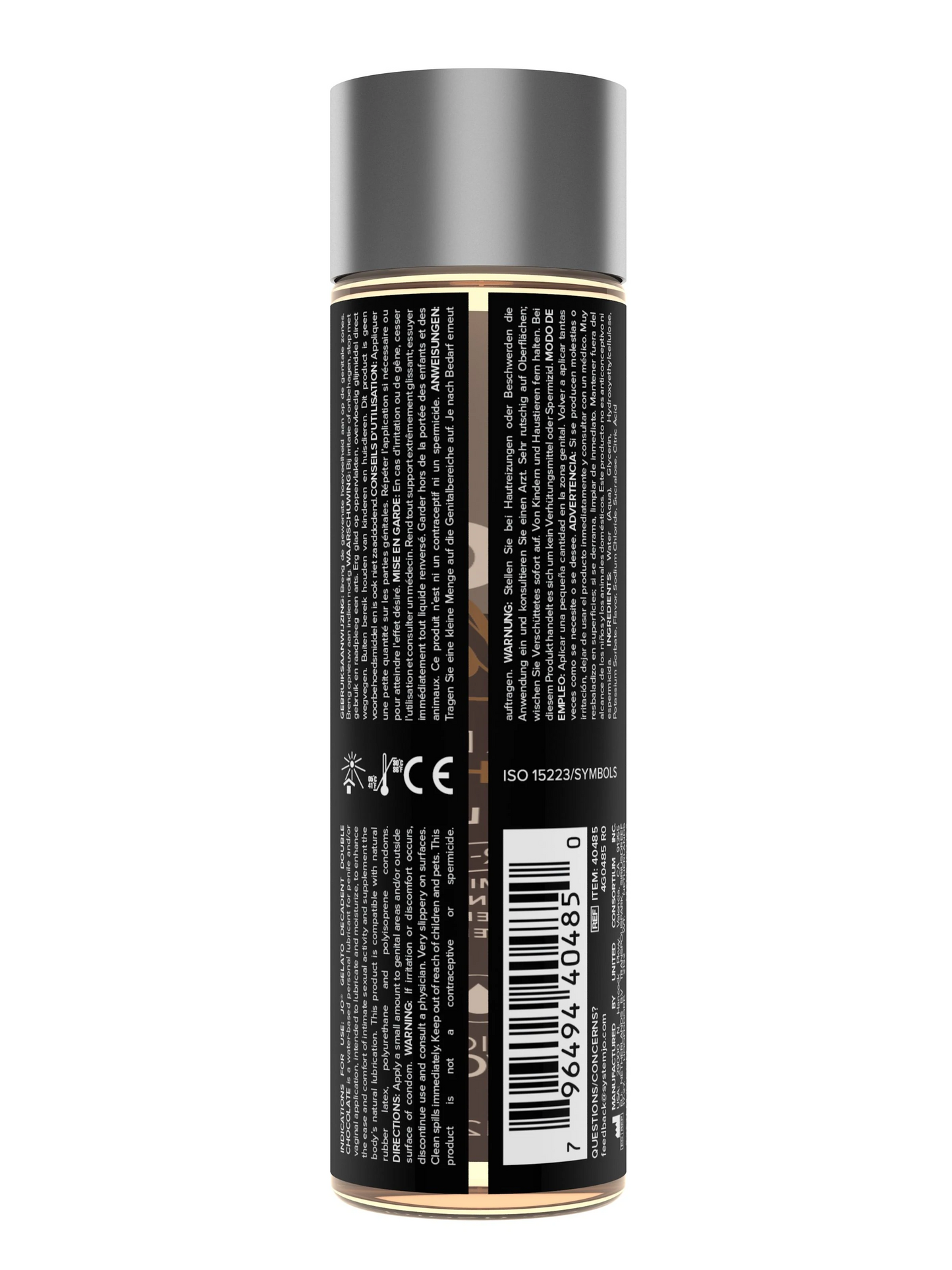 JO Gelato - Decadent Double Chocolate - Lubricant 4 floz / 120 mL - Sheets Optional
