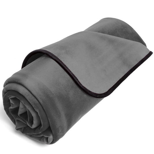 Fascinator Throw Grey Microvelvet - Regular Size - Sheets Optional