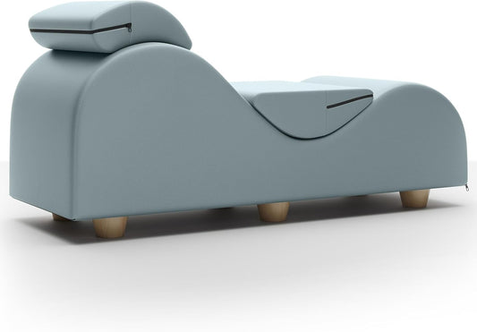 Esse II - Premium Faux Leather Sterling Blue- Non Retail Box - Sheets Optional