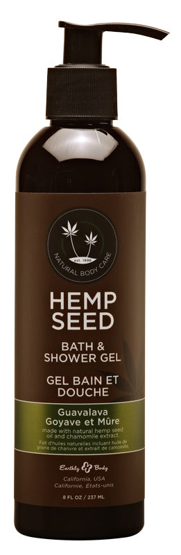 Hemp Seed Bath & Shower Gel Guavalava 8 fl oz / 237 ml - Sheets Optional