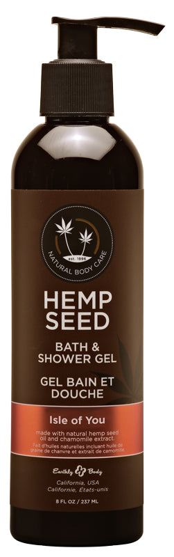 Hemp Seed Bath & Shower Gel Isle of You 8 fl oz / 237 ml - Sheets Optional