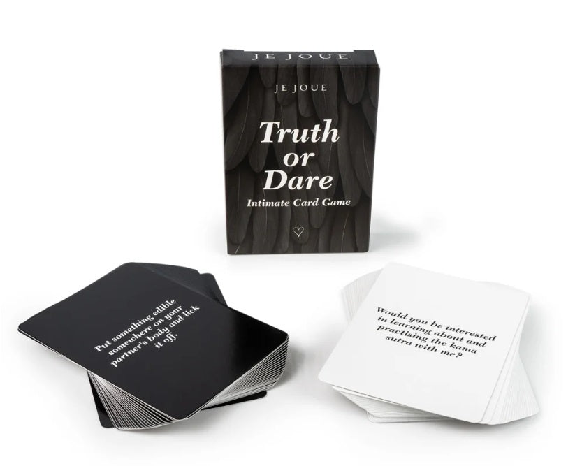 Naughty Gift Set: Black Truth or Dare Cards, Mimi, Massage Candle, Silk Blindfold & Restraint - Sheets Optional