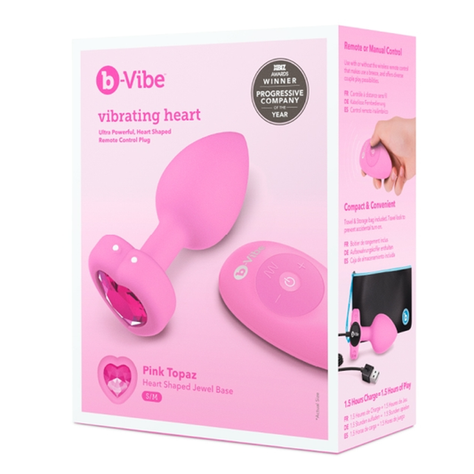 VIBRATING HEART PLUG S/M - Sheets Optional