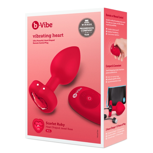 VIBRATING HEART PLUG M/L - Sheets Optional