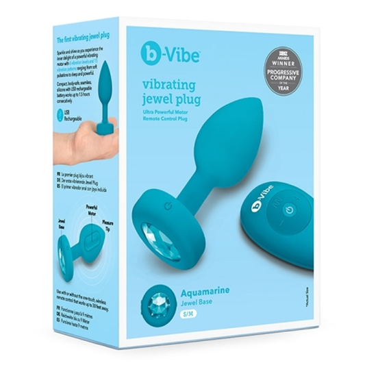 VIBRATING JEWEL PLUG | S/M | TEAL - Sheets Optional