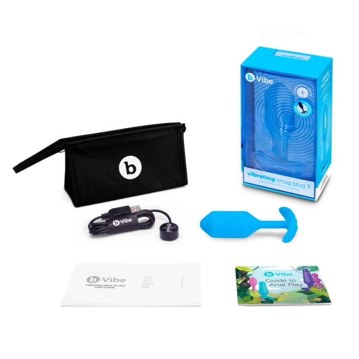 VIBRATING SNUG PLUG | L | BLUE - Sheets Optional