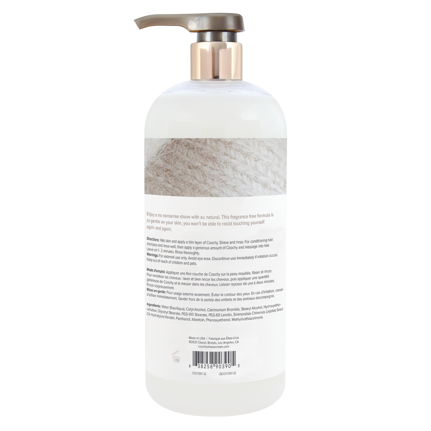Shave Cream - Au Natural 32oz | 946mL - Sheets Optional