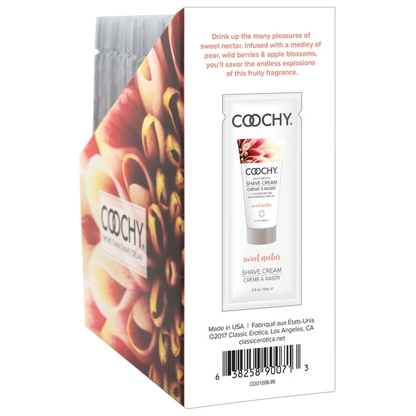 Shave Cream - Sweet Nectar 24pc | 15ml - Foil - DISPLAY - Sheets Optional