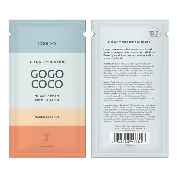 Ultra Hydrating Shave Cream Mango Coconut .35oz | 10mL - Sheets Optional