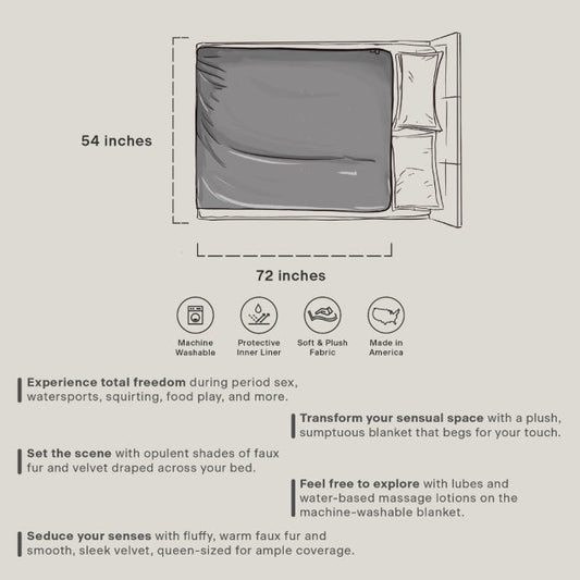 Fasinator Throw - Regular size - Faux Fur Grey & Black - Sheets Optional