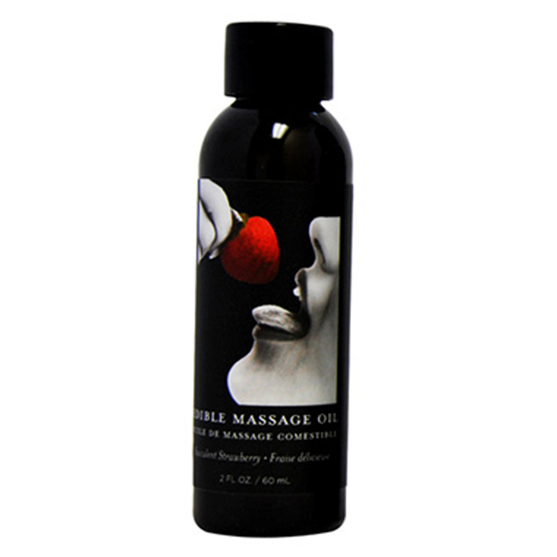 Edible Massage Oil Strawberry 2 fl oz / 60 ml - Sheets Optional