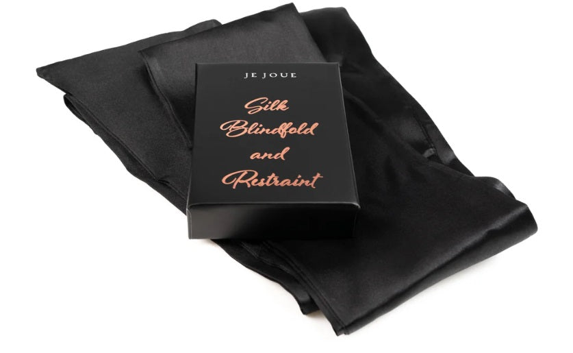 Naughty Gift Set: Black Truth or Dare Cards, Mimi, Massage Candle, Silk Blindfold & Restraint - Sheets Optional