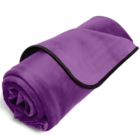 Fascinator Throw Aubergine Microvelvet - Mini - Sheets Optional