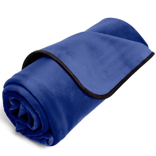 Fascinator Throw Royal Blue Microvelvet - Regular Size - Sheets Optional