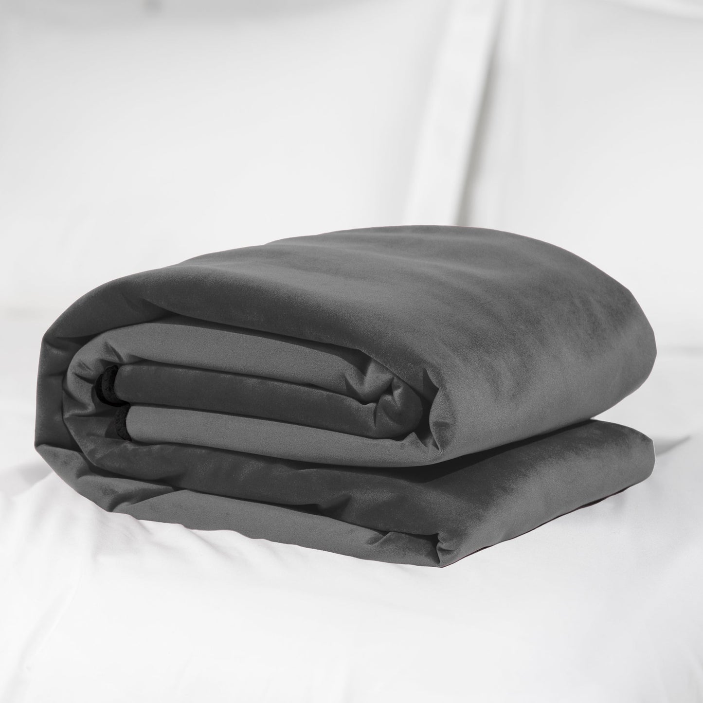 Fascinator Throw Grey Microvelvet - Travel Size - Sheets Optional