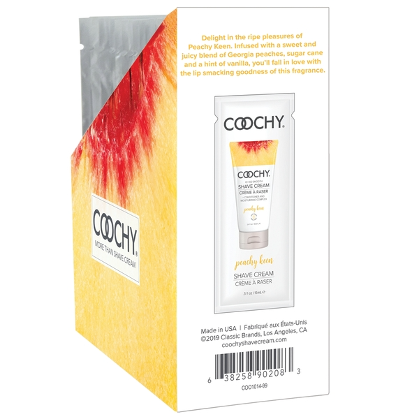 Shave Cream - Peachy Keen 24pc | 15ml - Foil - DISPLAY - Sheets Optional