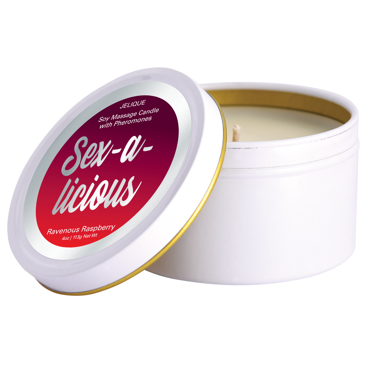MOOD CANDLES Sex-a-licious - Pheromone Massage Candle Ravenous Raspberry 4oz | 113g - Sheets Optional