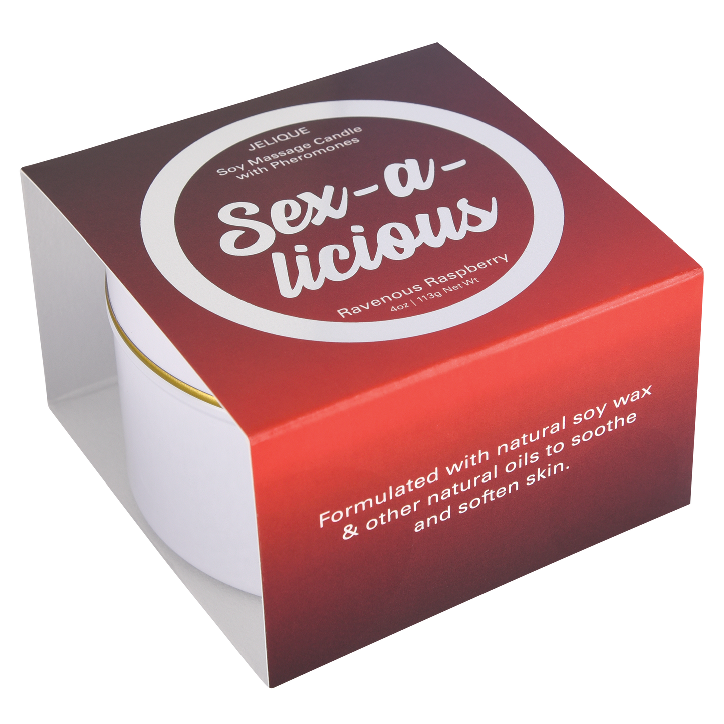 MOOD CANDLES Sex-a-licious - Pheromone Massage Candle Ravenous Raspberry 4oz | 113g - Sheets Optional