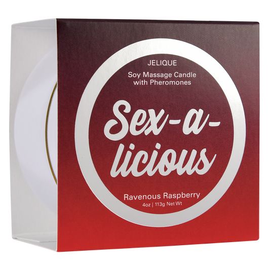MOOD CANDLES Sex-a-licious - Pheromone Massage Candle Ravenous Raspberry 4oz | 113g - Sheets Optional