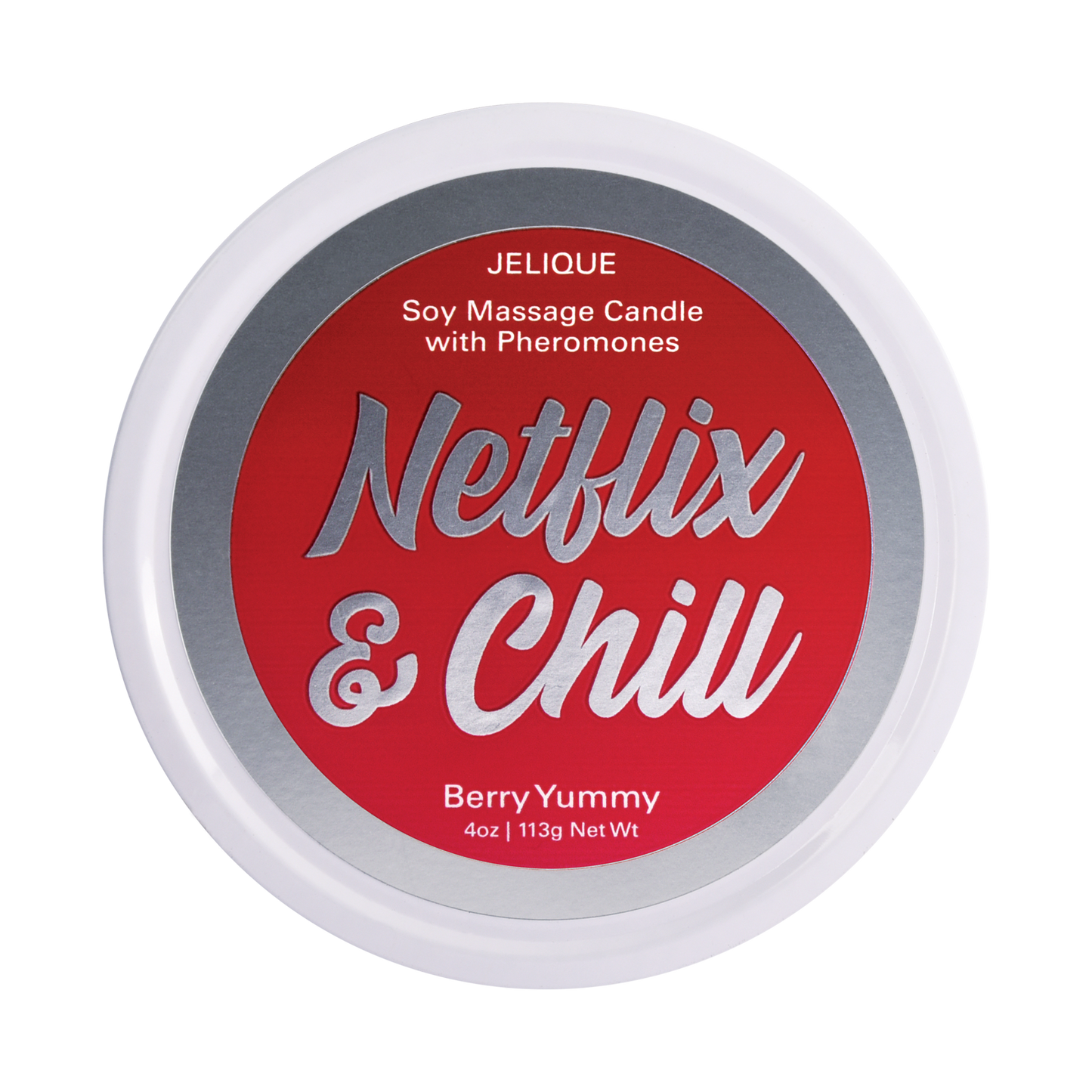 MOOD CANDLES Netflix & Chill - Pheromone Massage Candle Berry Yummy 4oz | 113g - Sheets Optional