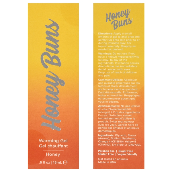 HONEY BUNS Warming Arousal Gel Honey .5oz | 15mL - Sheets Optional