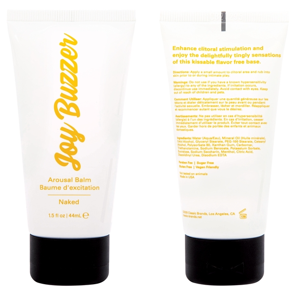 JOY BUZZER Clitoral Arousal Balm - Naked Flavor Free 1.5oz | 44mL - Sheets Optional