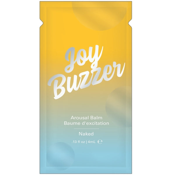 JOY BUZZER FLAVOR FREE AROUSAL BALM NAKED - FOIL - 0.13 floz | 4 mL - Sheets Optional