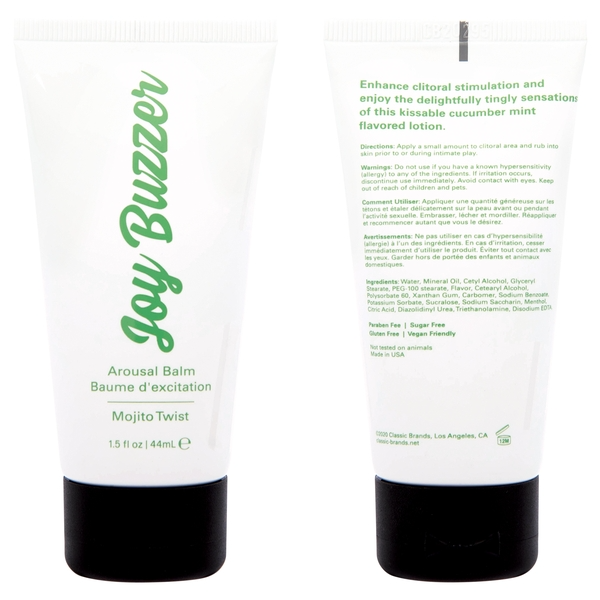 JOY BUZZER Clitoral Arousal Balm - Mojito Twist 1.5oz | 44mL - Sheets Optional