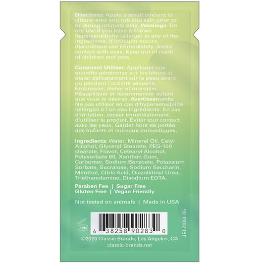 JOY BUZZER Clitoral Arousal Balm - Mojito Twist Foil - 0.13 floz l 4 mL - Sheets Optional