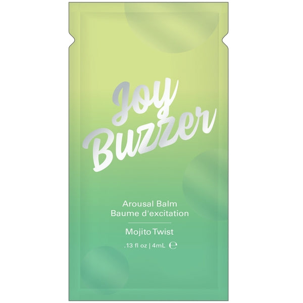 JOY BUZZER Clitoral Arousal Balm - Mojito Twist Foil - 0.13 floz l 4 mL - Sheets Optional