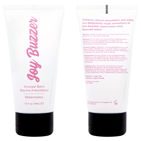 JOY BUZZER Clitoral Arousal Balm - Watermelon 1.5oz | 44mL - Sheets Optional