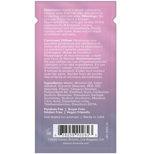 JOY BUZZER Clitoral Arousal Balm - Watermelon - Foil - 0.13 floz l 4 mL - Sheets Optional