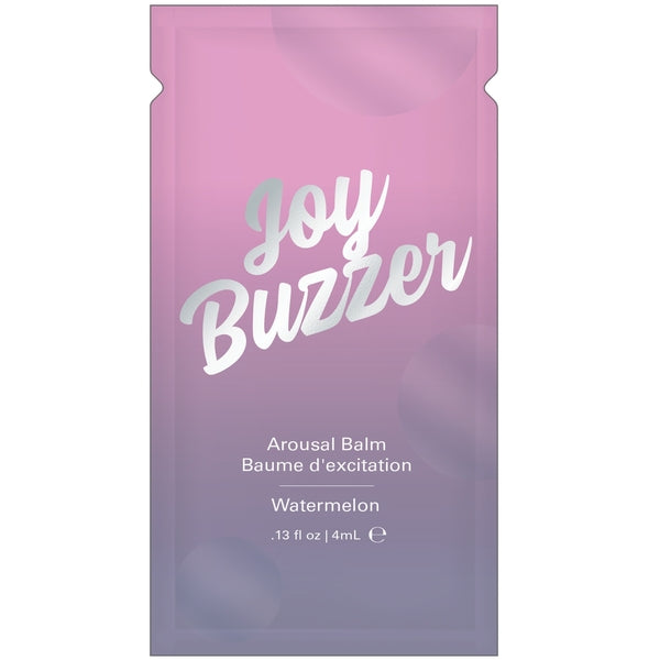 JOY BUZZER Clitoral Arousal Balm - Watermelon - Foil - 0.13 floz l 4 mL - Sheets Optional