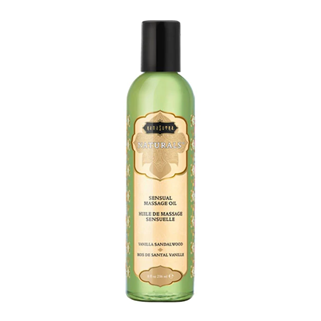 Naturals Massage Oil Vanilla Sandalwood (8oz) - Sheets Optional