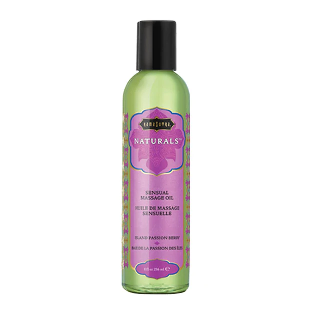 Naturals Massage Oil Island Passion Berry (8oz) - Sheets Optional
